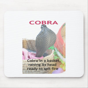Tapis De Souris Cobra dans le panier Imprimer