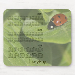 Tapis De Souris Coccinelle calendrier Mousepad de 3 ans 2014-2016