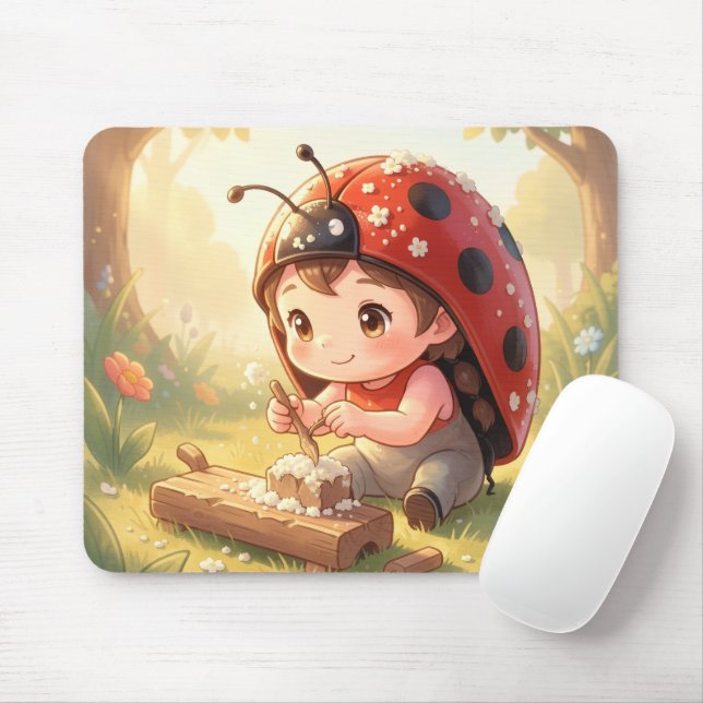 Tapis De Souris Coccinelle et le royaume de nectar caché (Avec souris)