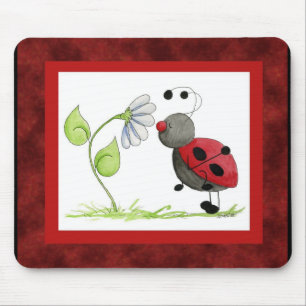 Tapis De Souris Coccinelle Mousepad d'insecte de griffonnage