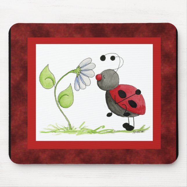 Tapis De Souris Coccinelle Mousepad d'insecte de griffonnage (Devant)