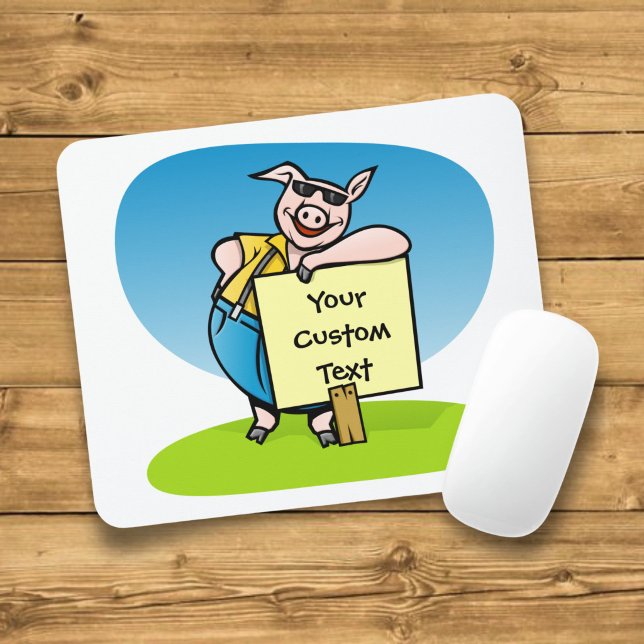 Tapis De Souris Cochon avec panneau (Créateur téléchargé)