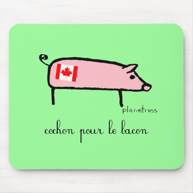 Tapis De Souris Cochon de Canuck (Devant)
