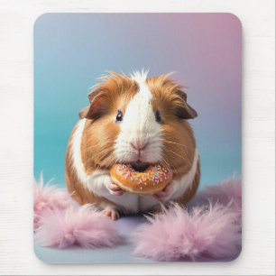 Tapis De Souris Cochon De Guinée Mignonne Avec Gradient Pastel De