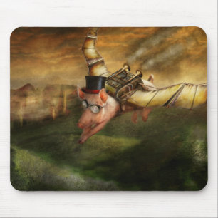 Tapis De Souris Cochon Volant - Steampunk - Le porc volant