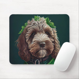 Tapis De Souris Cockapoo Dog en robe de fête St. Patrick