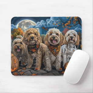 Tapis De Souris Cockapoo Halloween Épouvantable