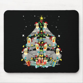 Tapis De Souris Cockatiel Arbre de Noël Noël Noël Noël Maman Papa 