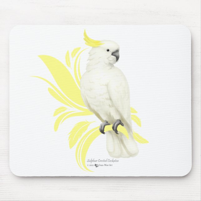 Tapis De Souris Cockatoo à pois de soufre (Devant)