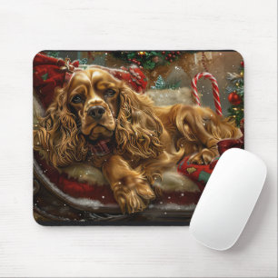 Tapis De Souris Cocker Spaniel Chien Festif de Noël