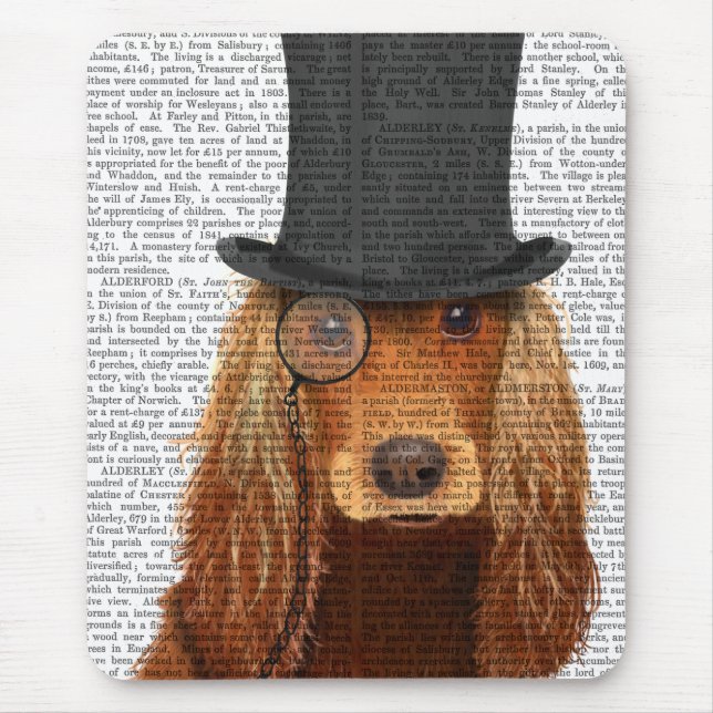 Tapis De Souris Cocker Spaniel, Hound officiel et Casquette (Devant)