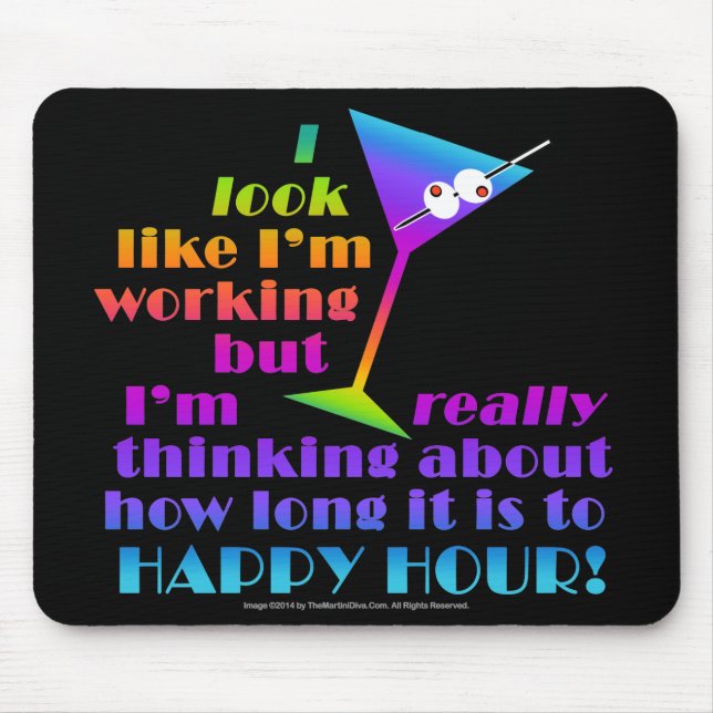 Tapis de souris Cocktail - Combien de temps avant  (Devant)