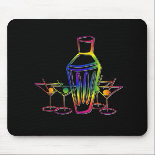 Tapis De Souris Cocktails d'arc-en-ciel