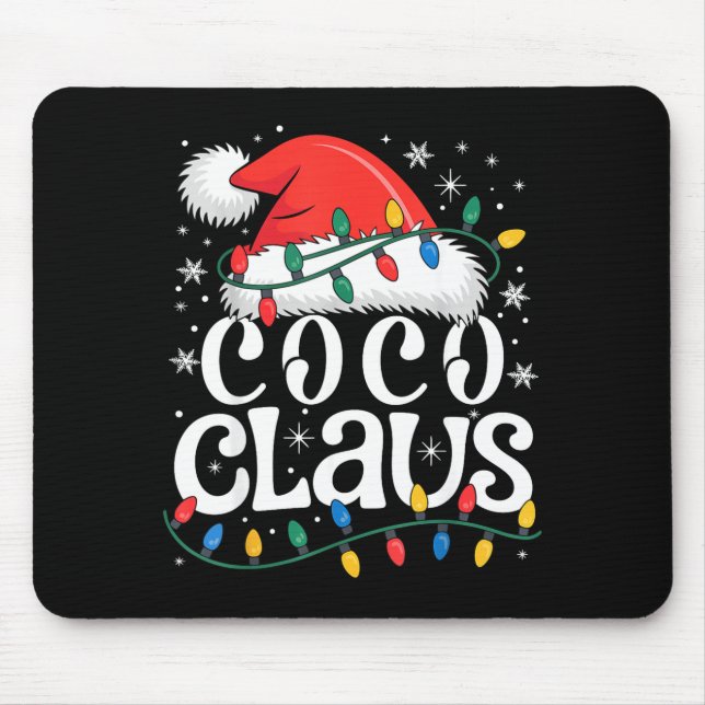 Tapis De Souris Coco Claus Funny Xmas Christmas Grandma Holiday St (Devant)