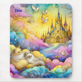 Tapis De Souris COCO ~Crystal Castle Nuages Kittens ~ Mousepad