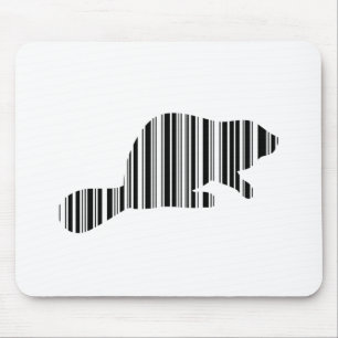 Tapis De Souris Code-barres CASTOR Modèle de code-barres animal De
