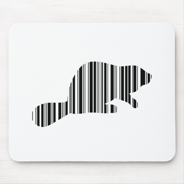 Tapis De Souris Code-barres CASTOR Modèle de code-barres animal De (Devant)