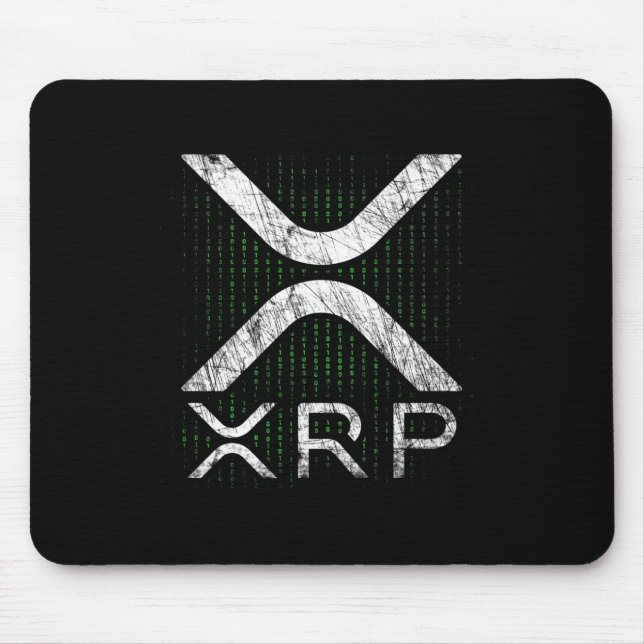 Tapis De Souris Code binaire crypto-monnaie cache XRP Hodlers Cryp (Devant)