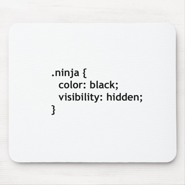 Tapis De Souris code ninja, script (Devant)