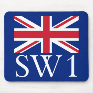 Tapis De Souris Code postal SW1 de Londres avec Union Jack