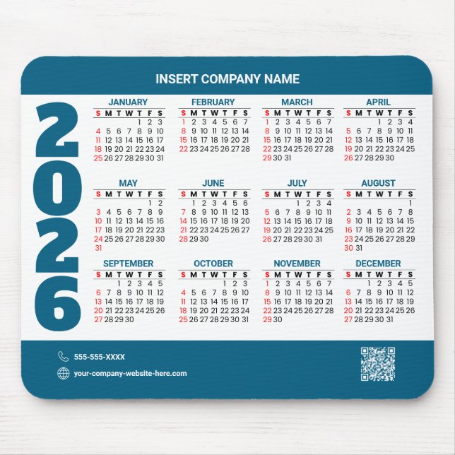 Tapis de souris Code QR Calendrier Promotionnel 20 (Devant)