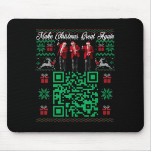 Tapis De Souris Code Qr Danse Trump Santa Trump Faire Noël Vert