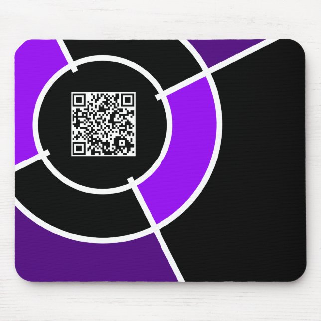 Tapis De Souris code QR du bullseye mauve (Devant)