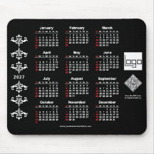 Code QR Logo Entreprise Calendrier 2027 Noir Baroq