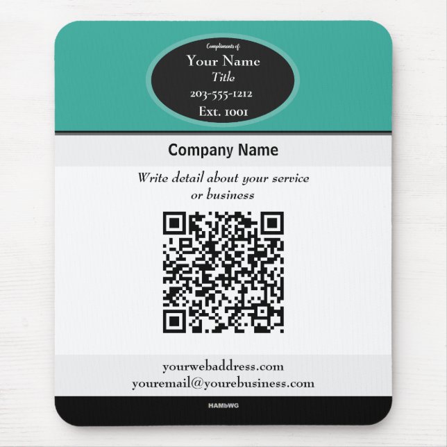 Tapis de souris code QR promotionnel HAMByWG (Devant)