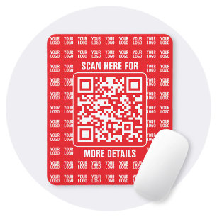 Tapis De Souris Code QR promotionnel (modifiable) avec motif de lo