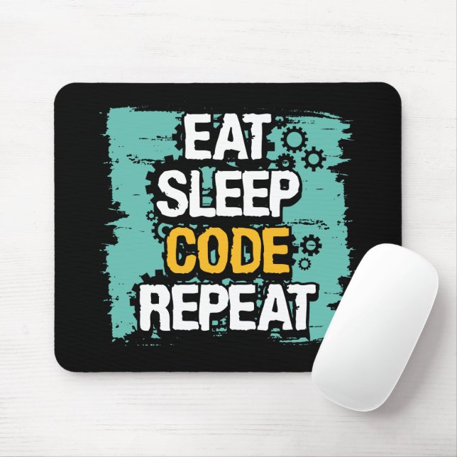 Tapis De Souris Coder Life : Manger, dormir, répéter le code (Avec souris)