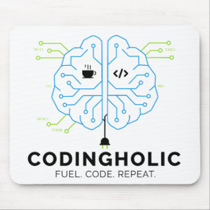 Tapis De Souris Codeur Tech Brain Programmeur Cadeau pour Dévelo