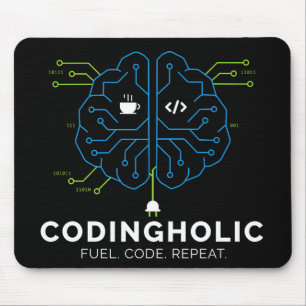 Tapis De Souris Codingholic Cerveau Technologique Pour Développeur