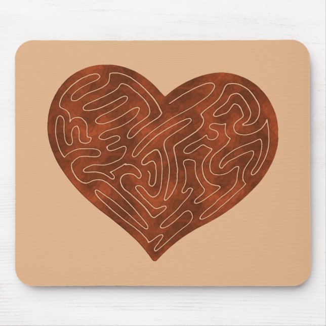 TAPIS DE SOURIS COEUR A-MAZE-ING (ROUGE) (Devant)