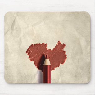 Tapis De Souris Coeur à motifs dessinés