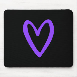 Tapis De Souris Cœur Amour Rétro Vintage Mini Cœur Violet Valenti