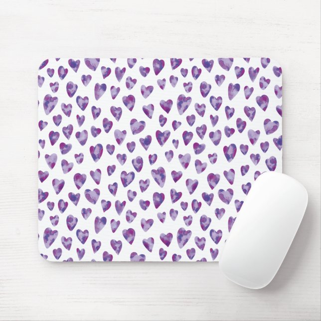 Tapis De Souris Coeur aquarelle (Avec souris)