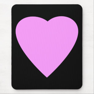 Tapis De Souris Coeur assez rose et noir d'amour