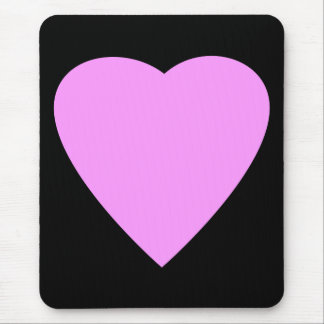Tapis De Souris Coeur assez rose et noir d'amour