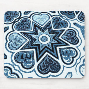 Tapis de souris Cœur Bleu de Delft