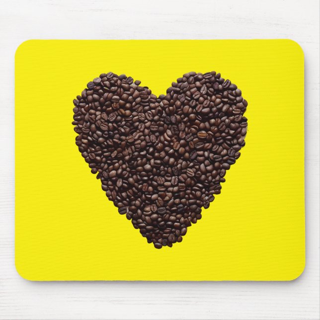 Tapis De Souris Coeur café (Devant)
