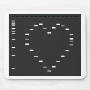 Tapis De Souris Coeur d'ADN sur le gel d'agarose