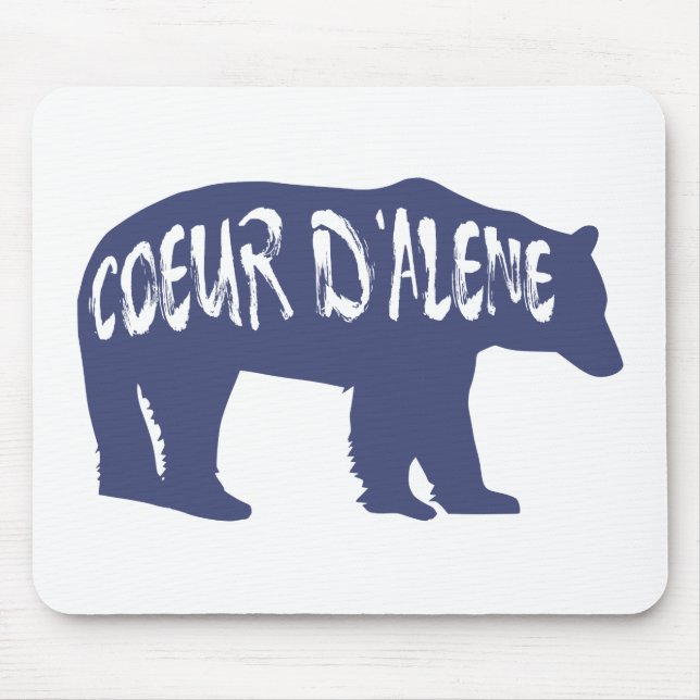 Tapis De Souris Coeur d'Alene Idaho Bear (Devant)