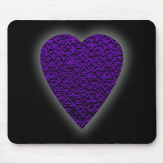 Tapis De Souris Coeur dans des couleurs pourpres. Conception