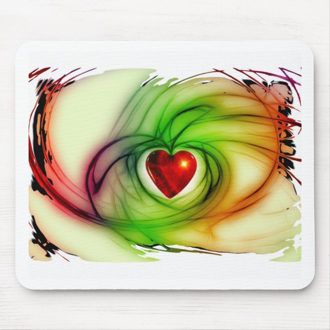 Tapis De Souris Coeur d'art moderne, cadeaux motifs d'amour chic p (Devant)