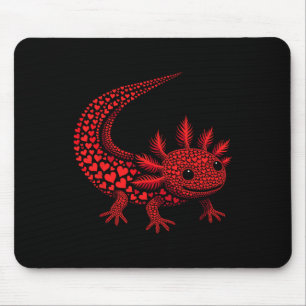 Tapis De Souris Cœur de Axolotl Mignon Enfants Hommes Femmes Saint