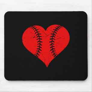 Tapis De Souris Coeur de baseball vintage Saint Valentin Garçons F