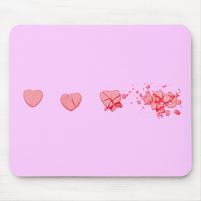 Tapis De Souris Coeur de bonbons brisé (Devant)