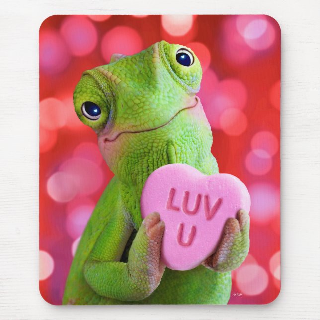 Tapis De Souris Cœur de Caméléon (Amour toi) (Devant)