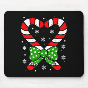 Tapis De Souris Cœur de Canne à Sucre Coquette Noël Bébé Fille